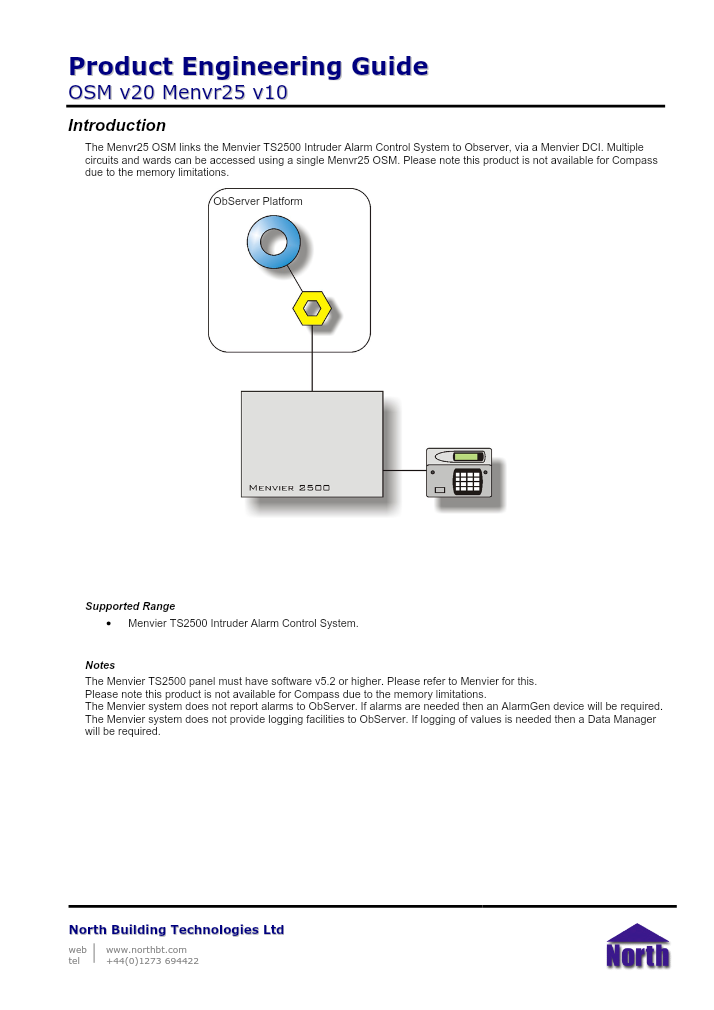 Preview thumbnail of page 1 of the Menvr25 Engineering Guide PDF document.